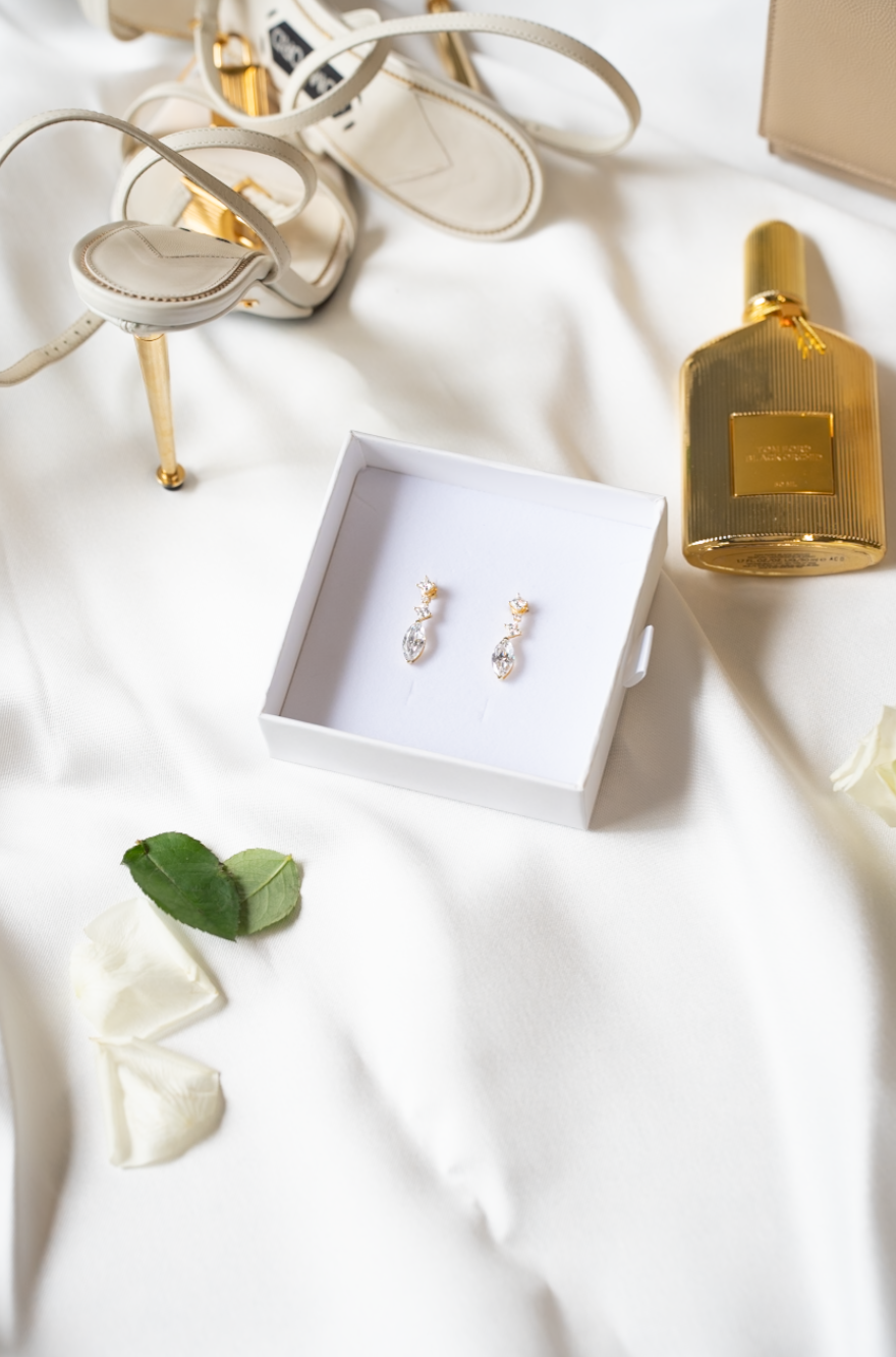 Isabella Bridal Earrings Gold