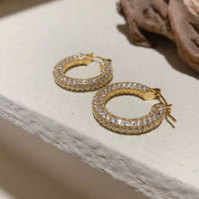 Load image into Gallery viewer, 18k Gold plated Stella Hoops
